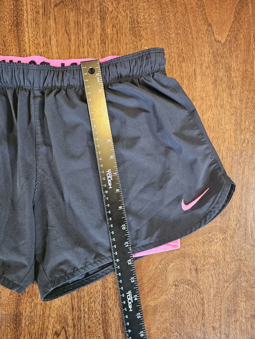 Nikes Women's Shorts Dri-Fit Black And Hot Pink Size Medium